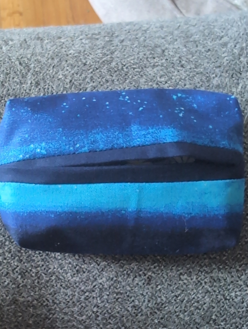 Blue Striped Travel Pocket Tissue Holder